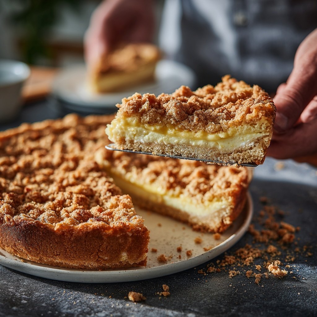 Streuselkuchen Mit Vanillepudding