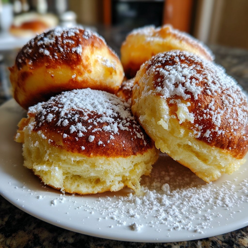 Quarkbällchen mit Joghurtteig