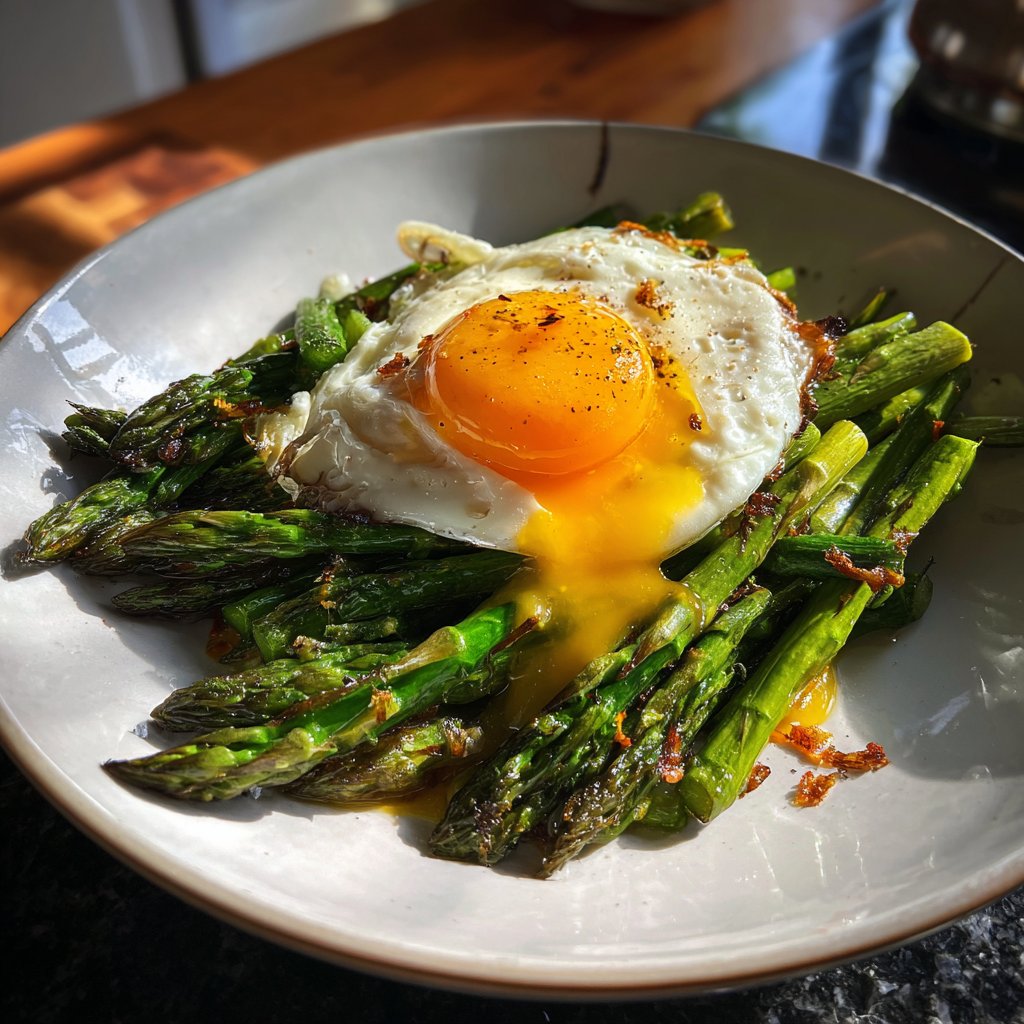 Grüner Spargel Mit Ei