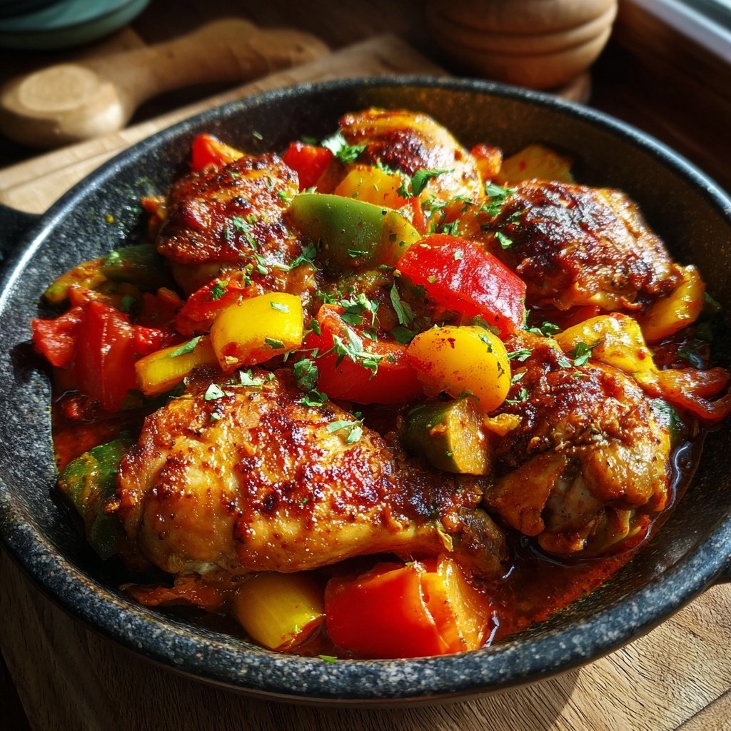 Internationale Küche Marokkanisches Hähnchen-Tagine