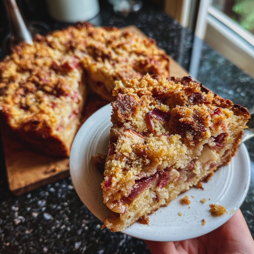 Streuselkuchen Mit Rhabarber