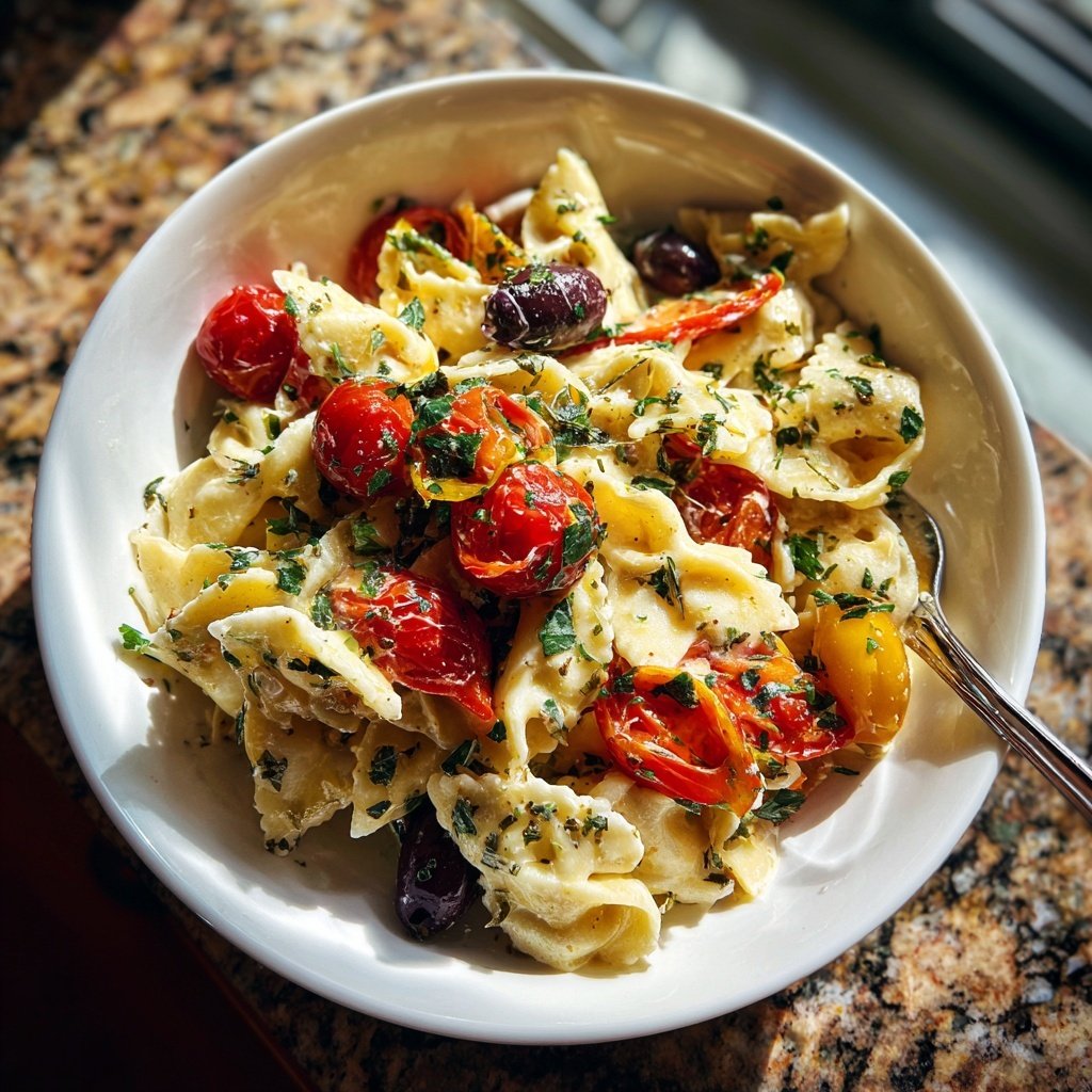 Mediterraner Nudelsalat Cremig